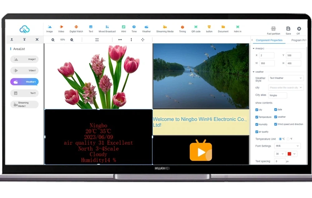 RK3568 Gehäuse 4K UHD HD-MI IN/OUT 4G Modul WLAN Android 11.0 2+32G Wide-Area-Netzwerk CMS LCD Digitaler Werbebildschirm Videoplayer – Detail 4