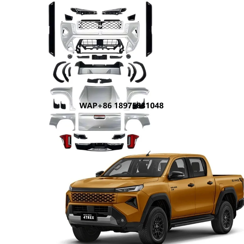 Car Accessories Body Kit Headlight Taillight Bumper 2026 Hilux Travo Body Kit Upgrade for 2016-2025 Hilux