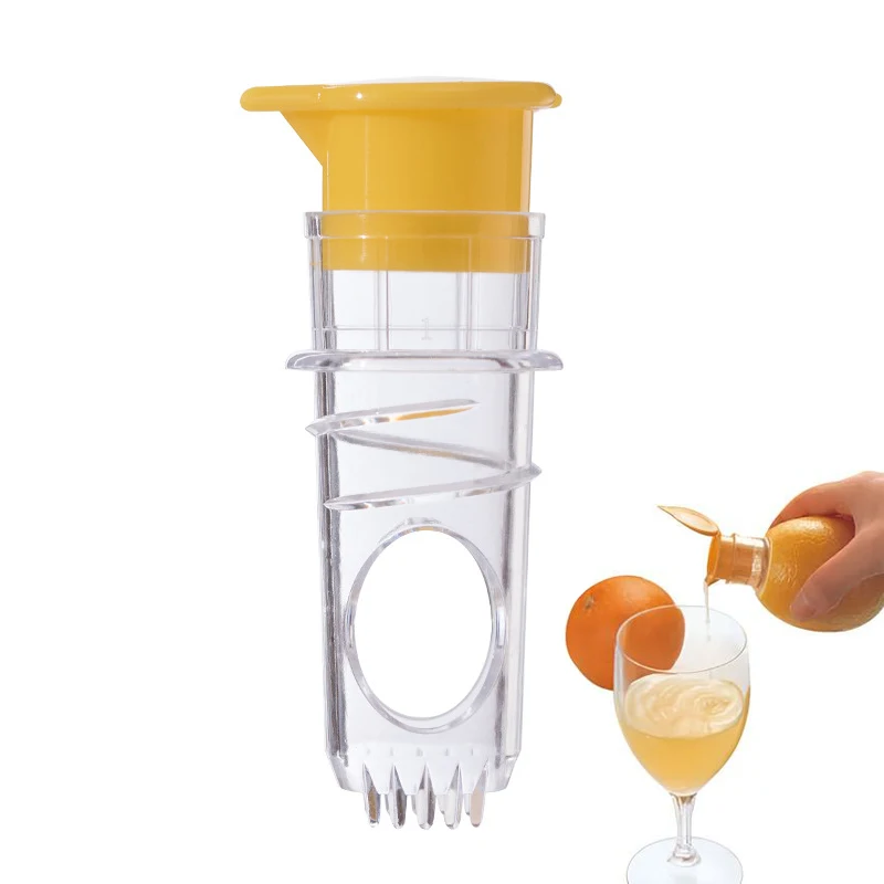 

Manual Lemon Juicer Manual Fruit Juicer Squeezer Built-In Filter Manual Fruit Squeezer Screw Top Juice Squeezer for Pinics