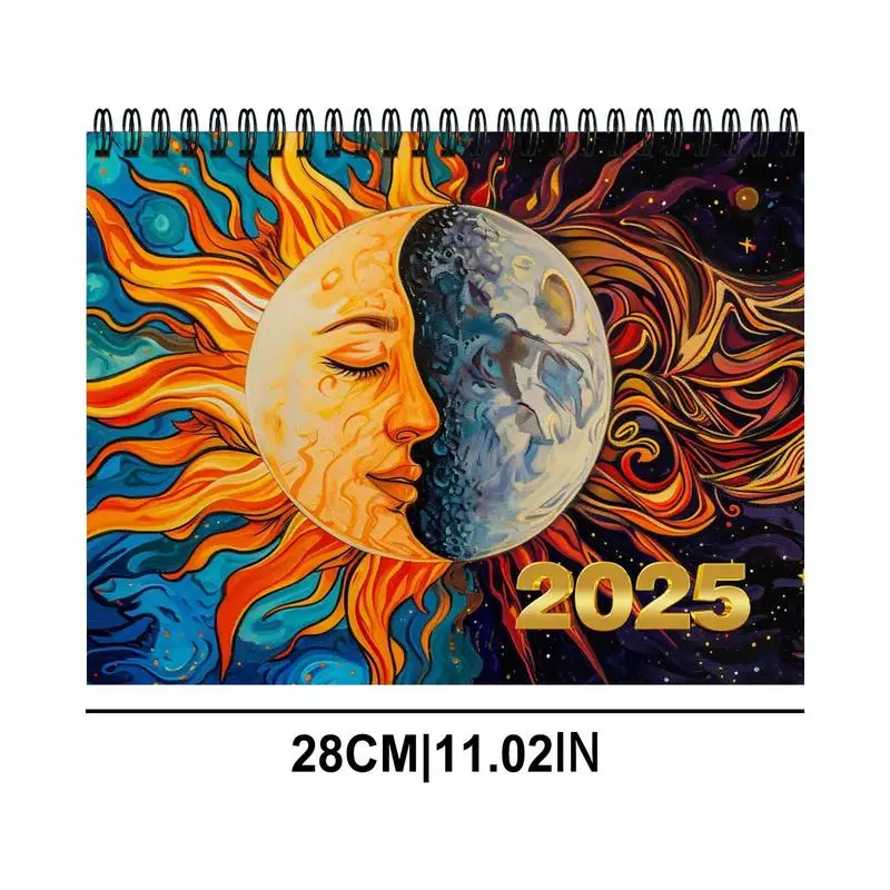 2025 Desk Calendar Sun And Moon Daily Planner Simple Calendar Book Calendar Books Planner To Do List Schedule Table Planner