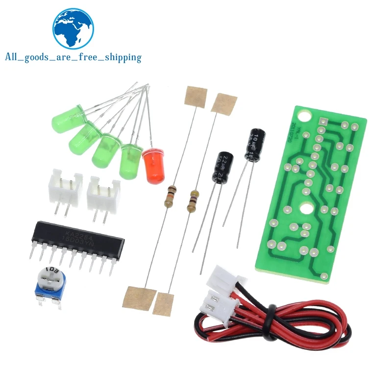 TZT Electronic Kit Parts 5mm RED Green LED Level Indicating 3.5-12V KA2284 DIY KIT Audio Level Indicator Suite Trousse DIY