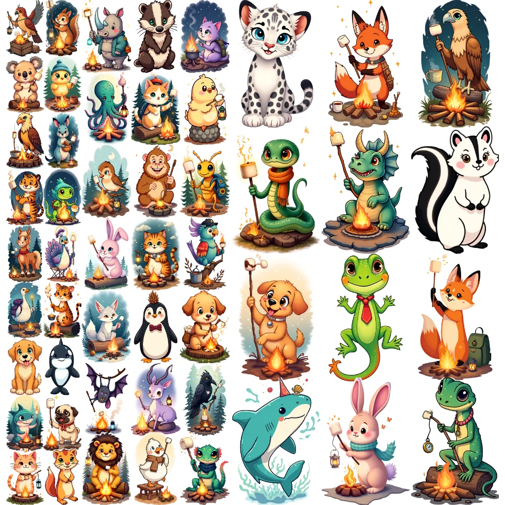 

54pcs Cartoon Animal Fake Tattoo for Boys Girls Waterproof Body Art Small Temporary Tattoos Cat Tiger Tattoo Stickers