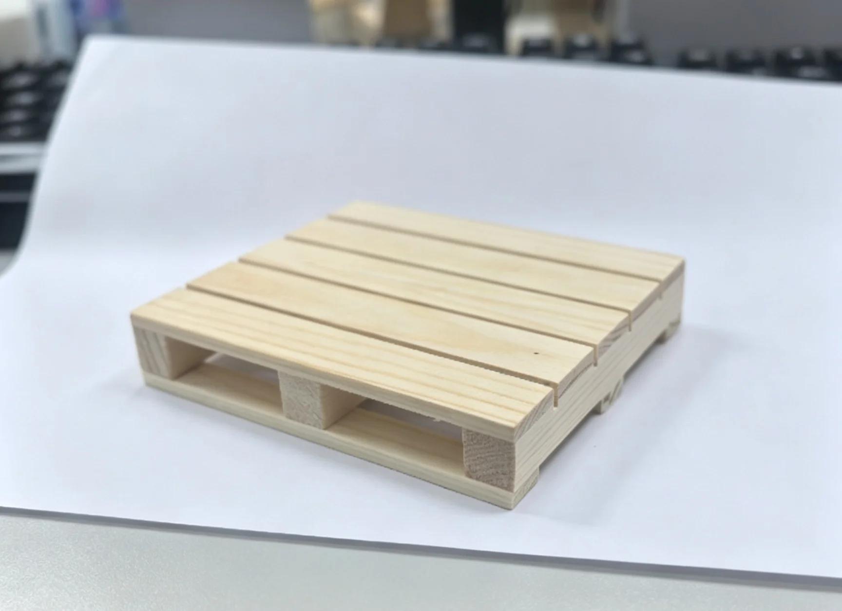 1pc Simple Rectangular Wooden Pad for Heat Insulation