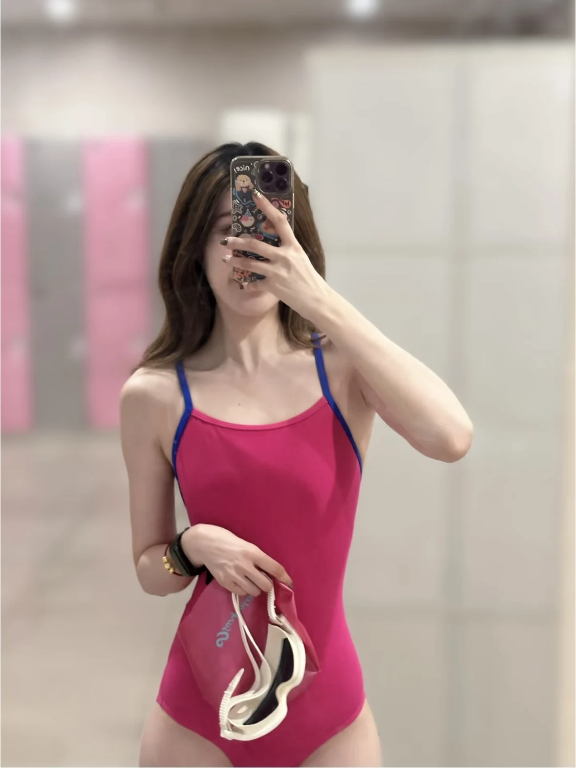 

Pure Color Triangular One-Piece Speed Suit Swimsuit Bal Slimming Cover-Up Ideal for Vaion And Hot Springs