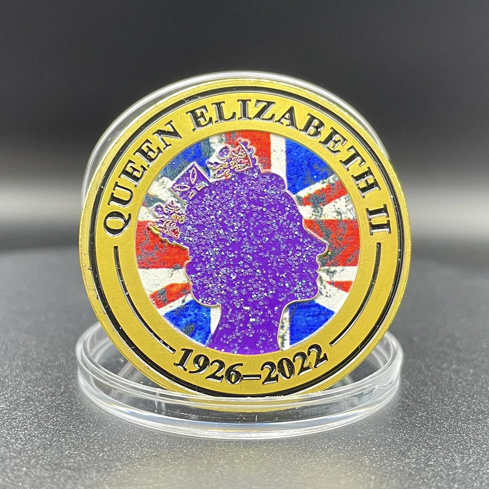 Queen Elizabeth II Platinum Jubilee Silbermünze 1952–2022 Lila Krone Souvenir-Medaille in Westminster Abbey-Abzeichen – Detail 15