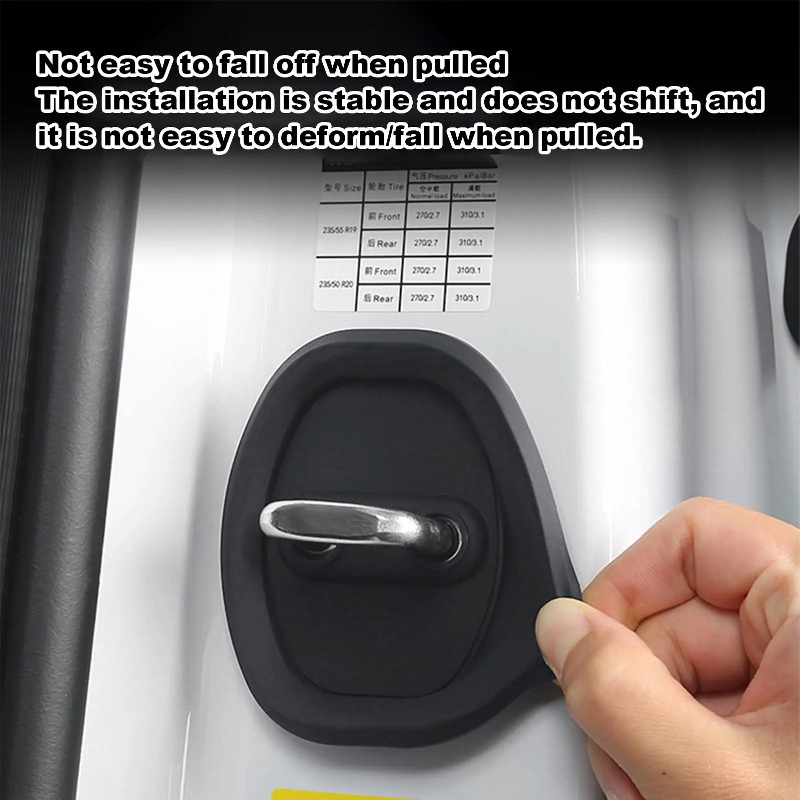 

4pcs Silicone Door Lock Buckle Protective Covers Shock-absorbing Rubber Pads Anti-collision Buckle Universal Protection