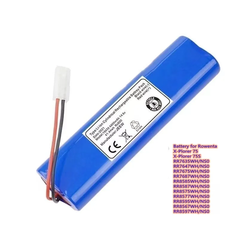 2800mAh Robot Vacuum Cleaner Battery for Rowenta X-Plorer 75,S75,75S,RR7635WH,RR7647WH,RR7675WH,RR7687WH,RR8585WH,RR8587WH