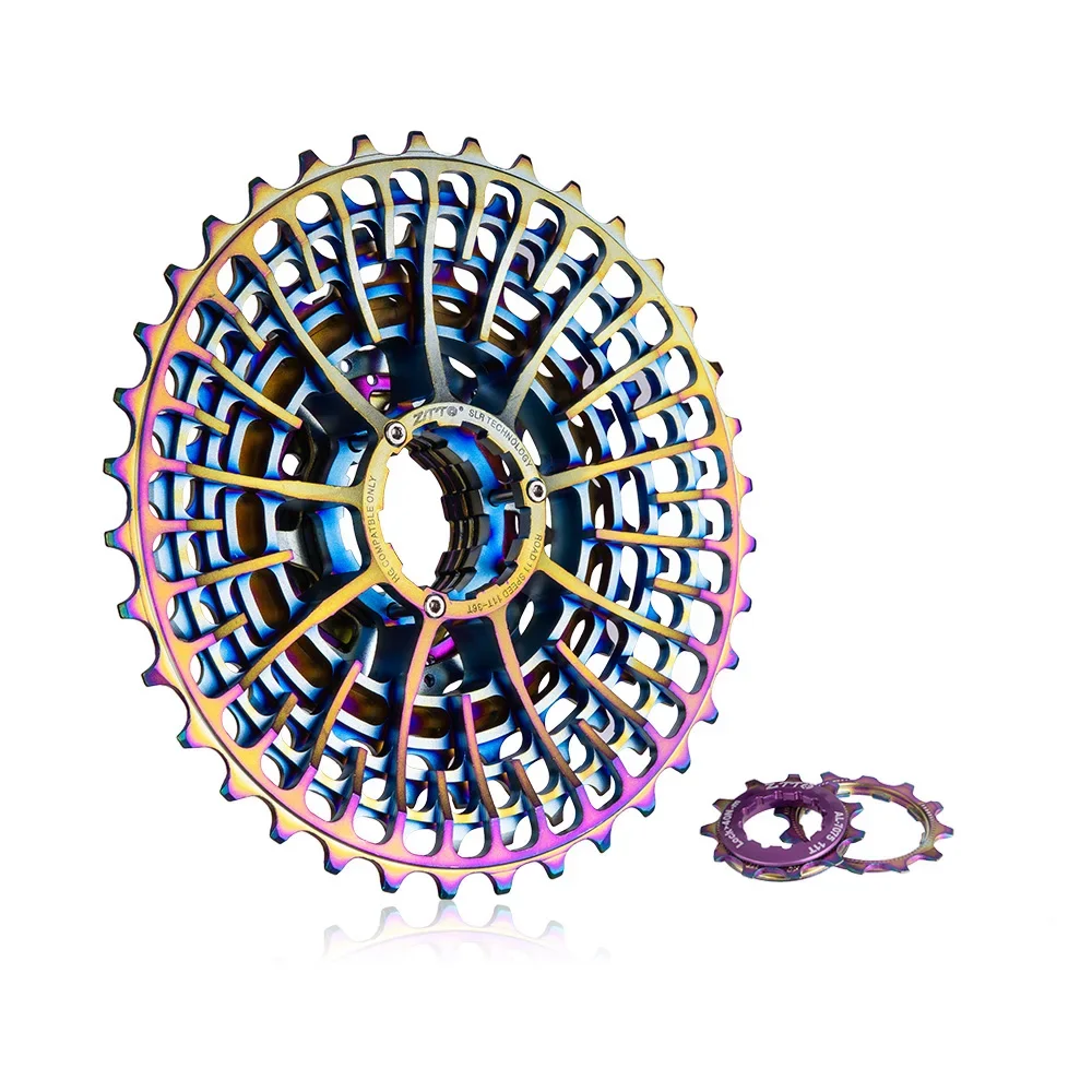 ZTTO Colored Road Cassette Flywheel, Lightweight and Durable 11-Speed 34-Tooth Bicycle Flywheel, Smooth and Precise Shifting