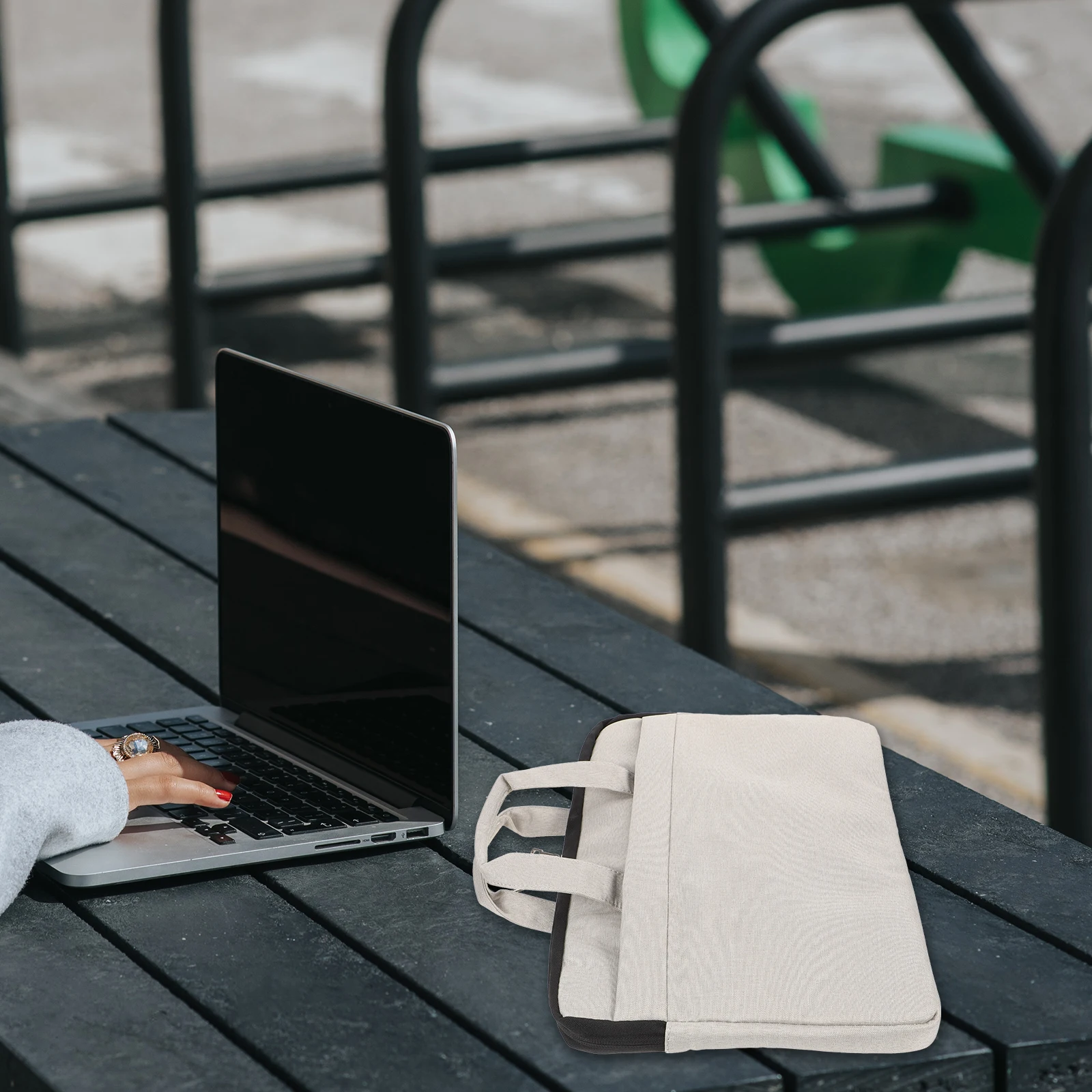 

13inch Laptop Case Durable Polyester Compact Storage Gift for College Students Professionals Laptop Case Computer Cases