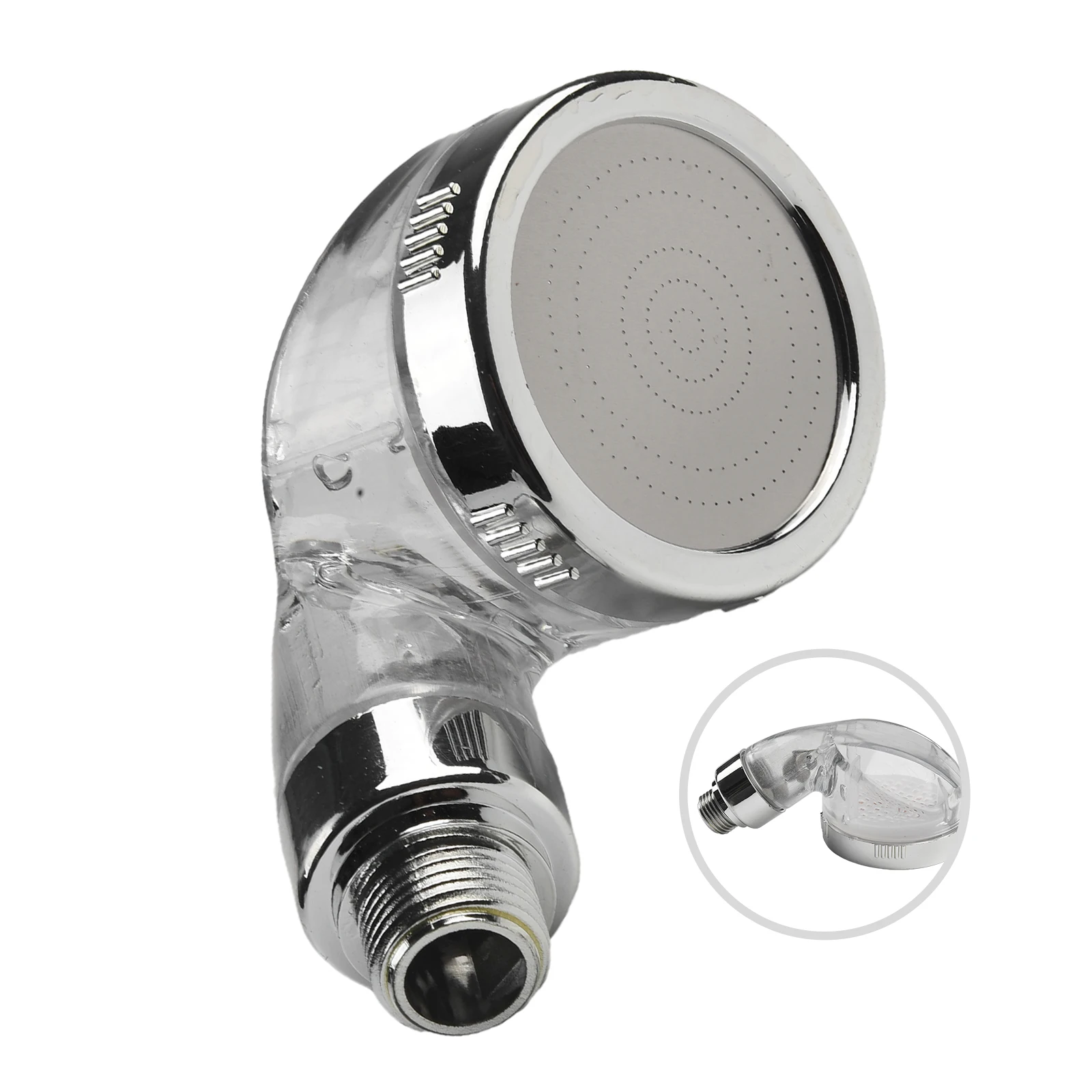 Transparent ABS Handheld Shower Head with Negative Ion Filter Water saving SPA Nozzle for Balanced Sebum Production