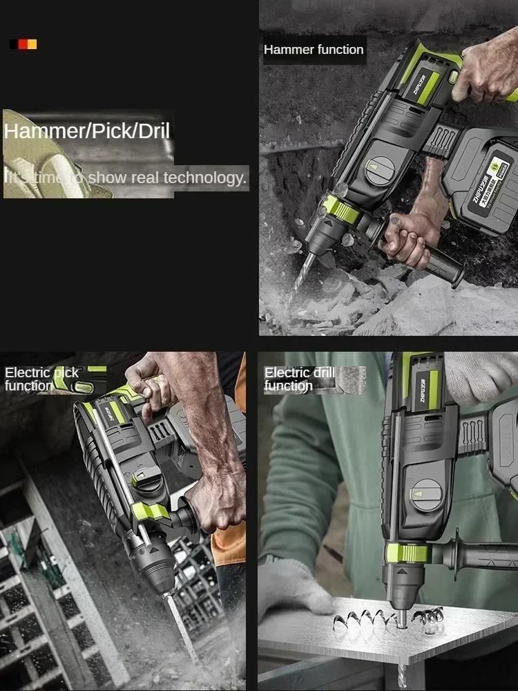 

Аккумуляторная ударная дрель высокой мощности 110 В/220 В с бесщеточным двигателем для бетона и промышленного использованияAD