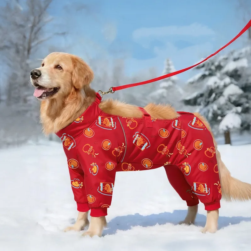 Ropa para perros de Año Nuevo Chino, ropa para mascotas al aire libre, Border Collie, samoyedo, Husky, Labrador, Golden Retriever, ropa para perros grandes, mono
