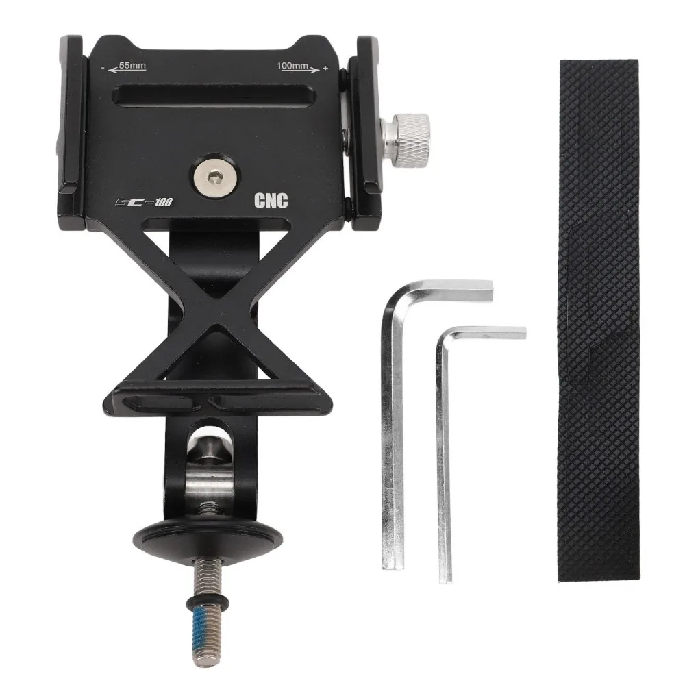 

Aluminum Alloy Bicycle Stem Phone Mount Anti Slip Width Adjustable Bike Stem Phone Holder for 4.2‑6.8 inch cell phones