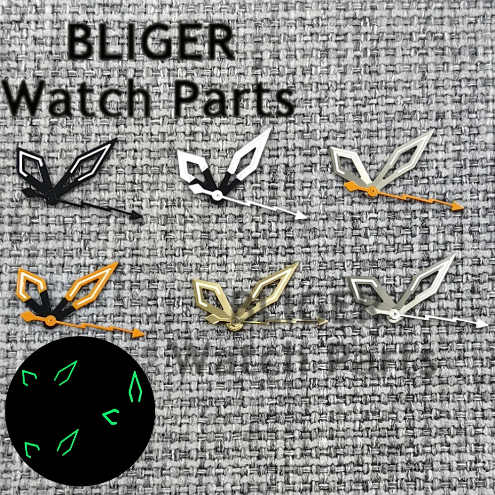 NH35 Skeketon Burtterfly Watch Pointer C3 Lume Черный Красный Оранжевый Серебристые Стрелки подходят для NH35/PT5000 Высококачественные аксессуары для часов