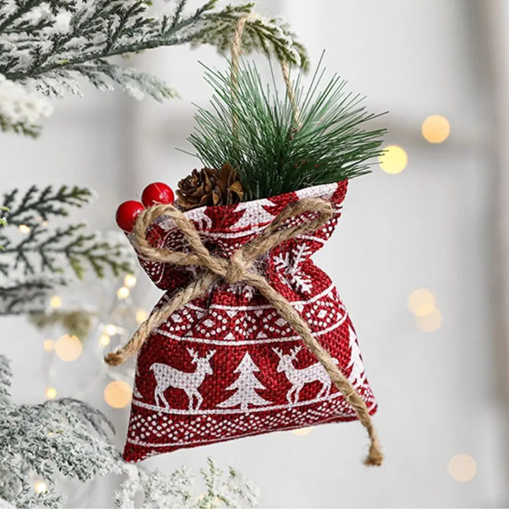 Hangging Christmas Tree Lucky Bag Pendant Party Supplies Photographic Props Xmas Ornament Sack Christmas Tree Decorations