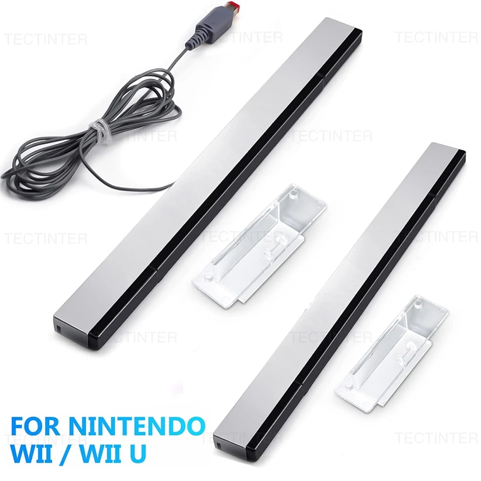 For Nintendo Wii/Wii U Wired/Wireless Motion Sensor Receiver USB Bar Replacement with Extension Cord Infrared Ray Accessories