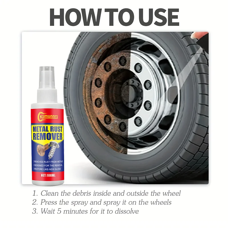 

Очиститель мотоциклов Rust Transforming Miracle Spray — восстанавливает автомобильные ступицы, диски и дверные замки — Ultimate Rust Remover, очиститель