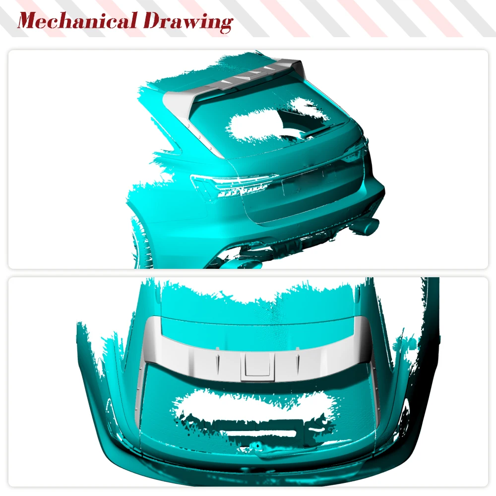 جناح سبويلر للسقف الخلفي للسيارة من الكربون الجاف لأودي RS6 C8 أفانت 2019-2023 أطقم هيكل السيارة للنافذة الخلفية