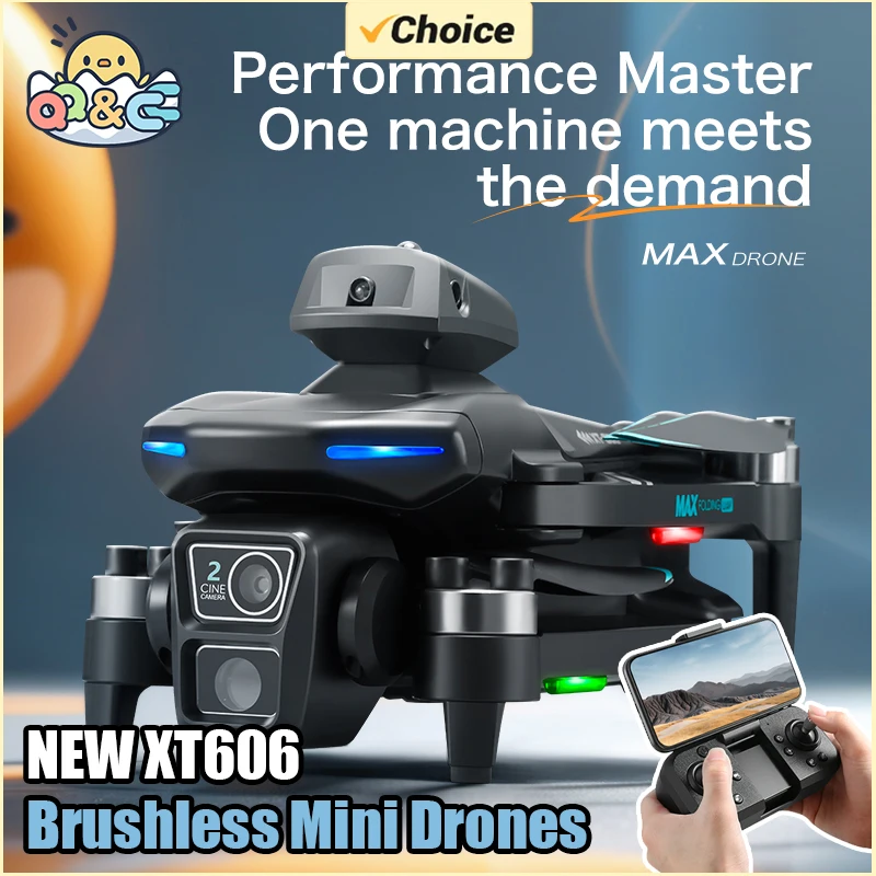 

2024 New Drone XT606 2.4G RC Optical Flow Positioning Drone with 4K 6K Camera and Obstacle Avoidance Brushless Mini Drones Gifts