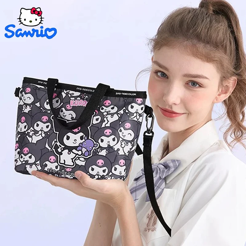 Kawaii Sanrio Kuromi Shoulder Bag Women\'s Tote Bag Fashionable Handbag Bag Shoulder Bag Purse Bag Japan and South Korea Gift