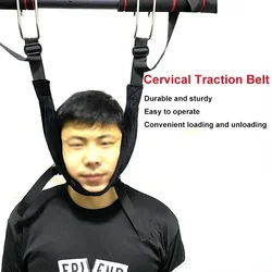 Adjustable Cervical Neck Stretcher Massager Suspension Spine Horizontal Bar Suspension Household Tractor Cervical Traction Belt