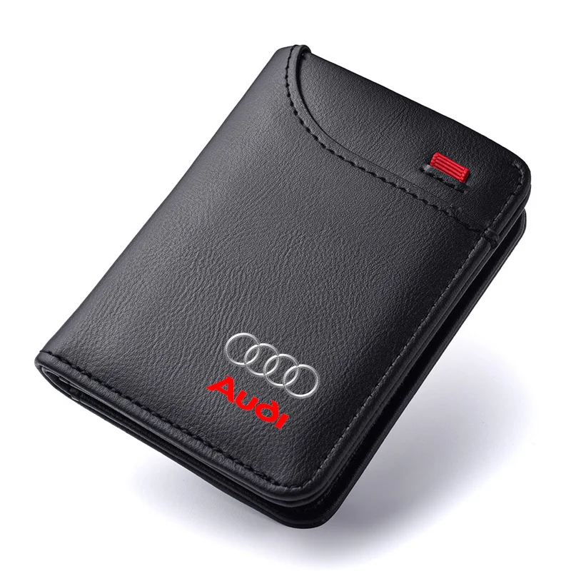 PU Leather Car Driving Document Bag ID Passport Card Wallet Card Pouch For Audi A1 A2 A3 A4 A5 A6 A7 A8 Q2 Q3 Q5 Q7 Q8 S3 S4 RS5