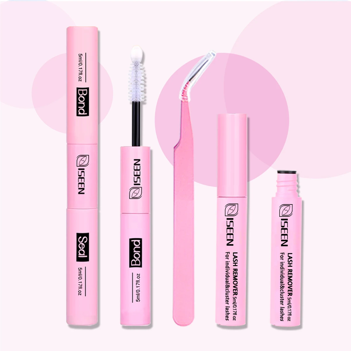 Colla e sigillo per ciglia 10ml Estensione ciglia fai da te e rimozione colla per ciglia Kit da 5 ml di lunga durata con pinzette Strumento per trucco pennello per ciglia