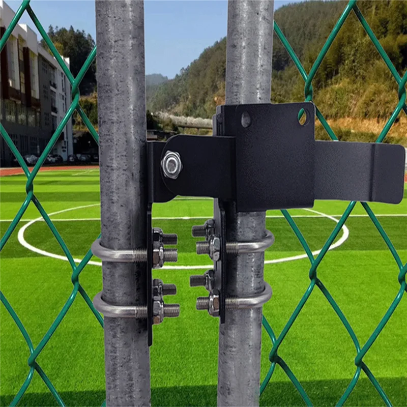 Pestillo de puerta doble con eslabones de cadena HFES para marcos de puertas de 1-3/8 pulgadas, pestillo de puerta de granja, pestillo de puerta doble de brazo fuerte para puertas batientes