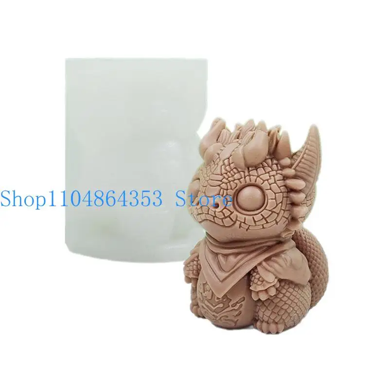 

652F силиконовая форма с милым драконом, формы для литья из смолы, формы для ароматических свечей для изготовления свечей, форма