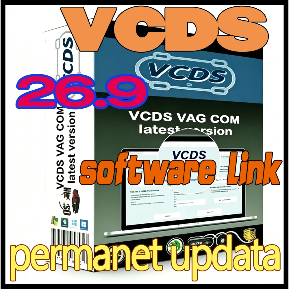 UPDATE SOFTWARE VCDS VAG COM OBD2-Scanner VAG HEX V2 USB-Schnittstelle FÜR VW AUDI Skoda Seat Unlimited VINs Mehrsprachiges WERKZEUG