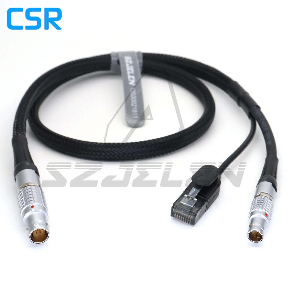 1B 10-Pin ARRI ALEXA(Male) to RJ45 Ethernet(Male) Camera Control+0B 2Pin (24V) Cable ﻿ ﻿