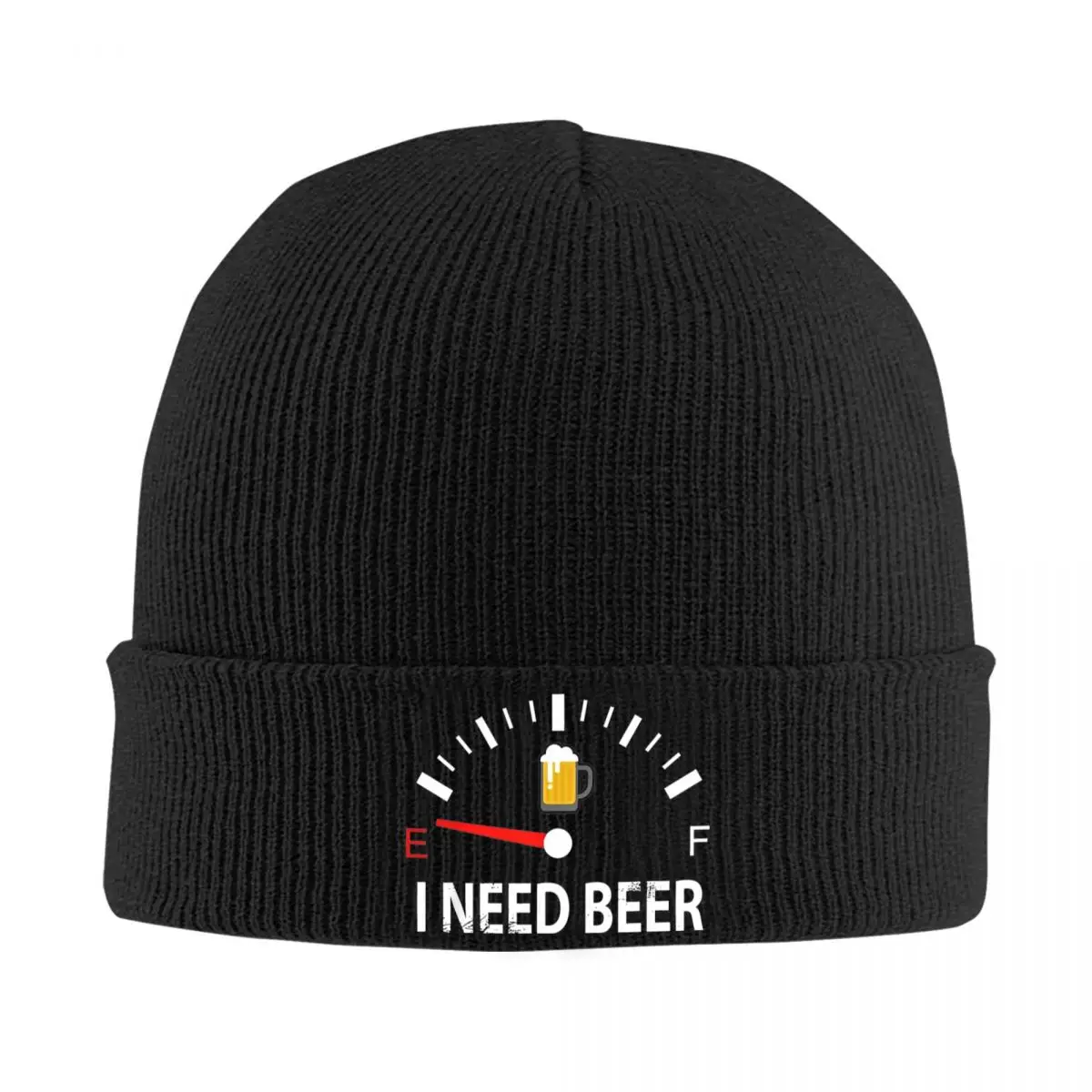 Interesting Idea For Beer Beanie Hats Beer Fuel Indicator Bonnet Hats Men Women Fashion Gym Skullies Beanies Spring Warm Caps