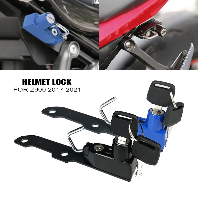 

Helmet Lock Mount Hook with 2 Keys Side Anti-theft Security Lock Password Lock For KAWASAKI Z900 Z 900 2017 2018 2019 2020 2021