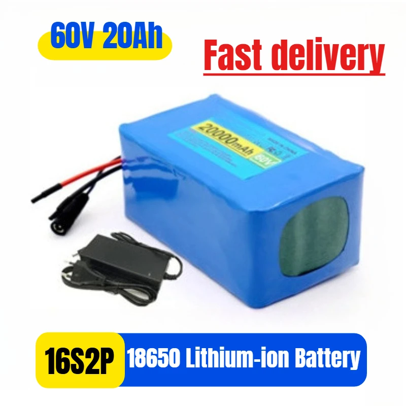 

16S2P 60V 20Ah 18650 Lithium-ion Battery Pack for Skateboards Electric Bicycles