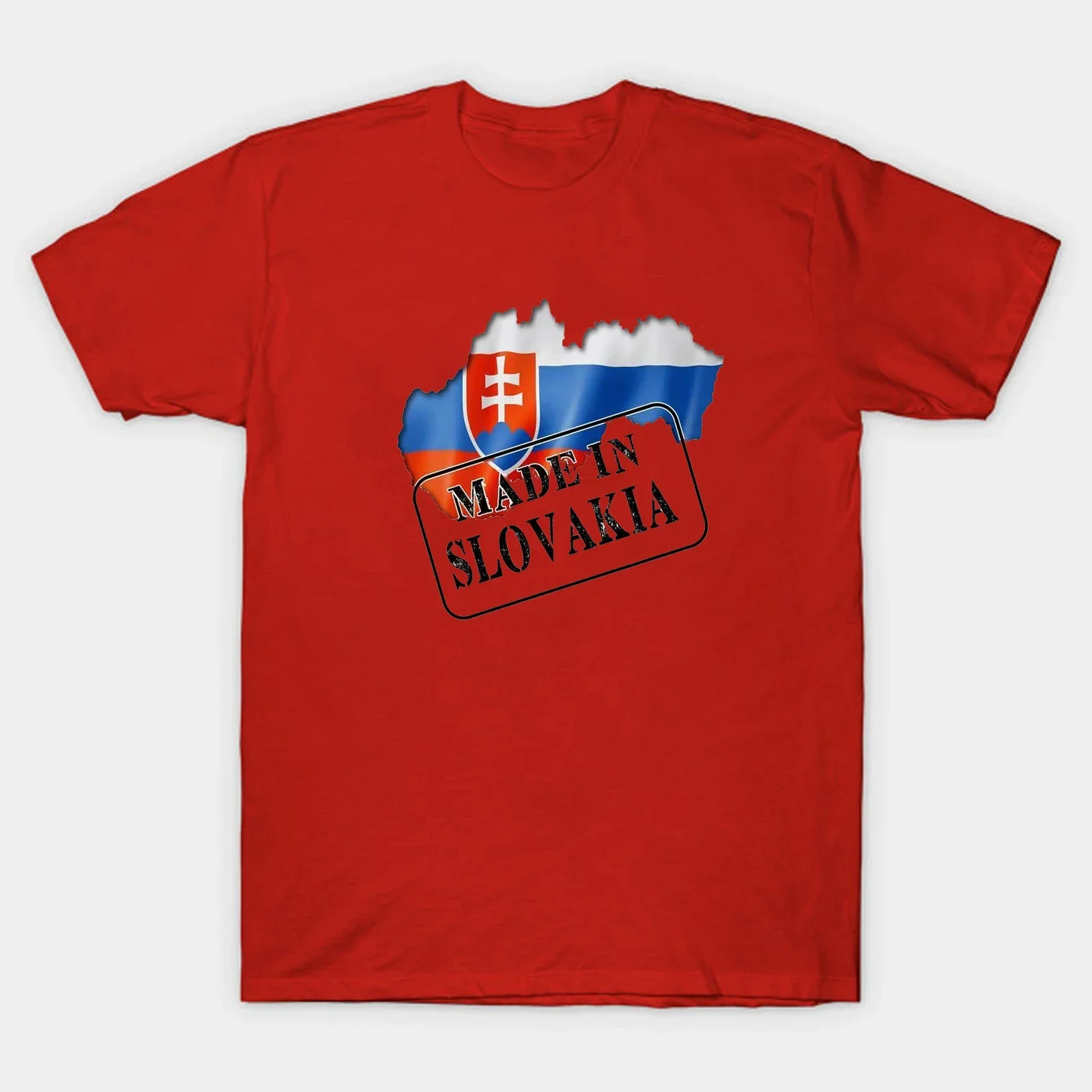 Slovakian Flag Map National Pride Made In Slovakia T Shirt. Short Sleeve 100% Cotton Casual T-shirts Loose Top Size S-3XL