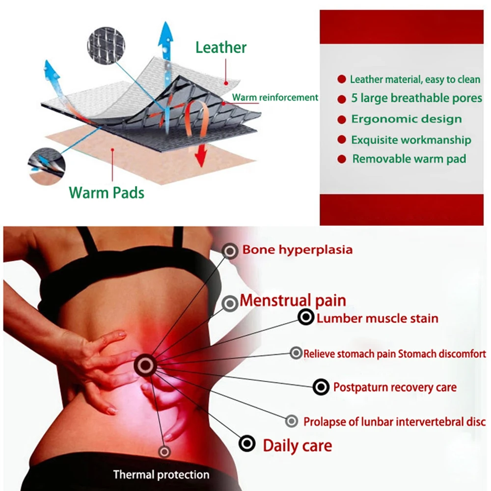 腰痛緩和用の革腰部サポートベルト,整形外科用ショルダーストラップ,調節可能なウエストバンド,アロイまたは切断ディスク