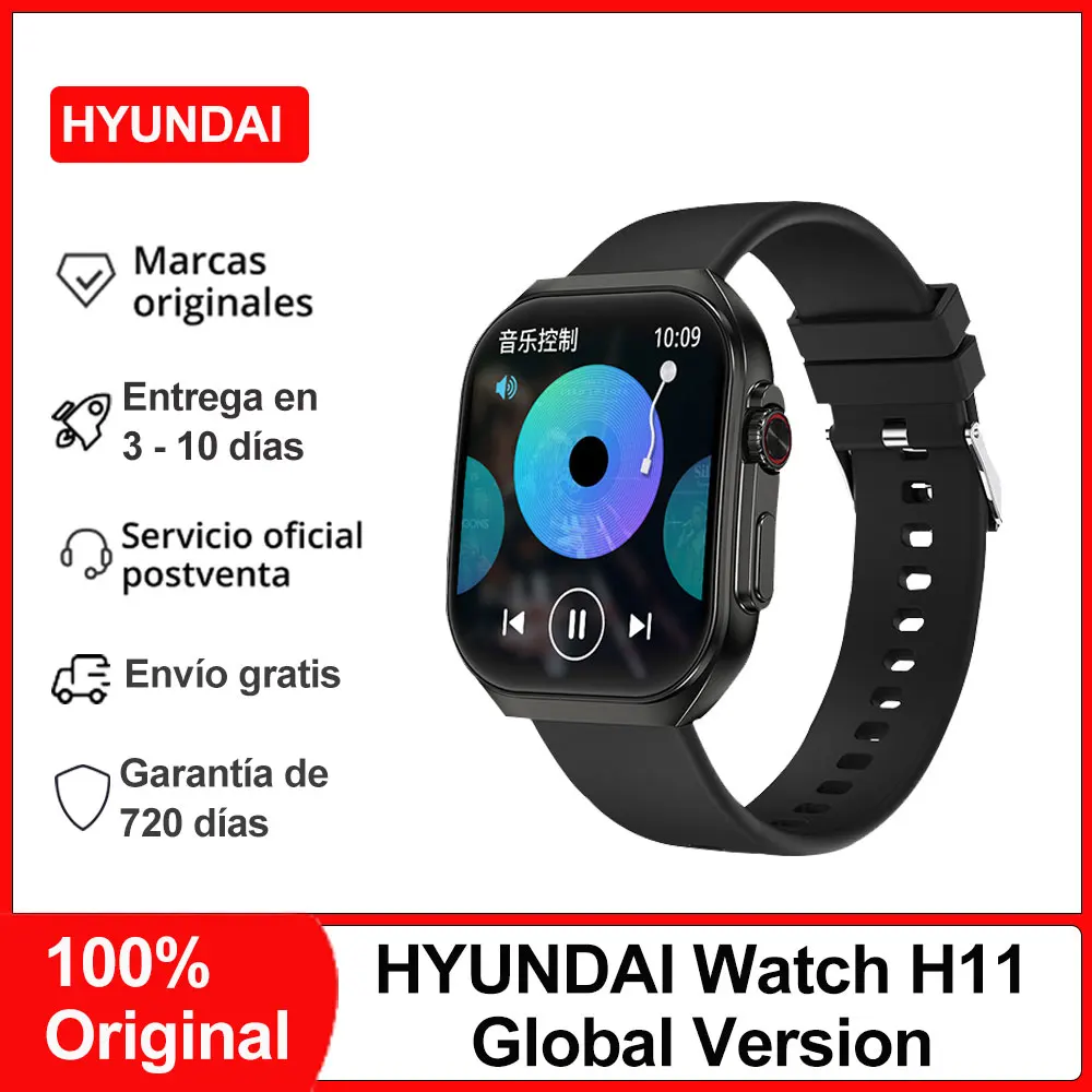 HYUNDAI Watch H11 Smart Watch, Blood Oxygen Heart Rate, 2.04