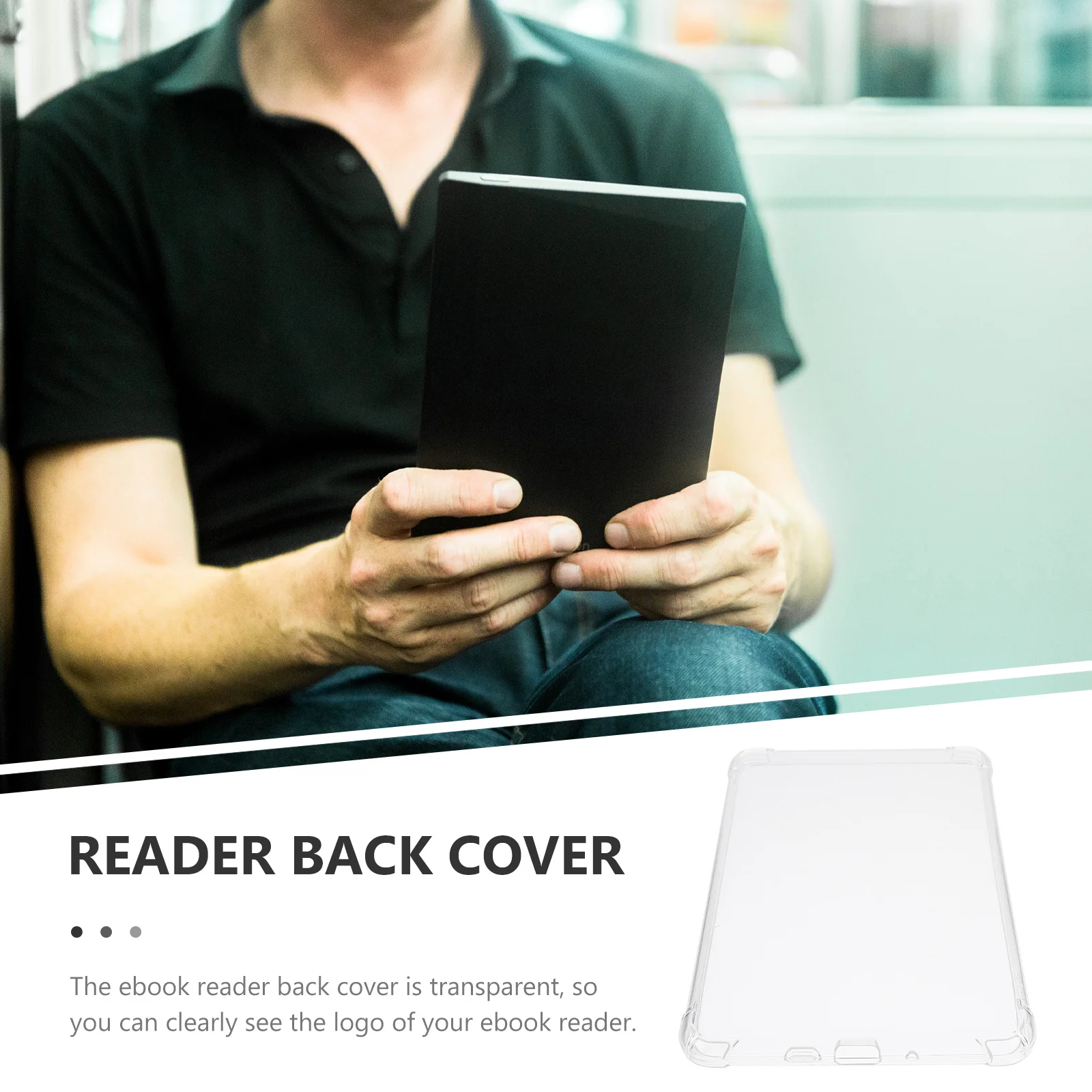 

Ebook Reader Case Ultra-Thin Tpu Protective Back Cover Transparent 2022 Shockproof Easy Install Grip Access Ports