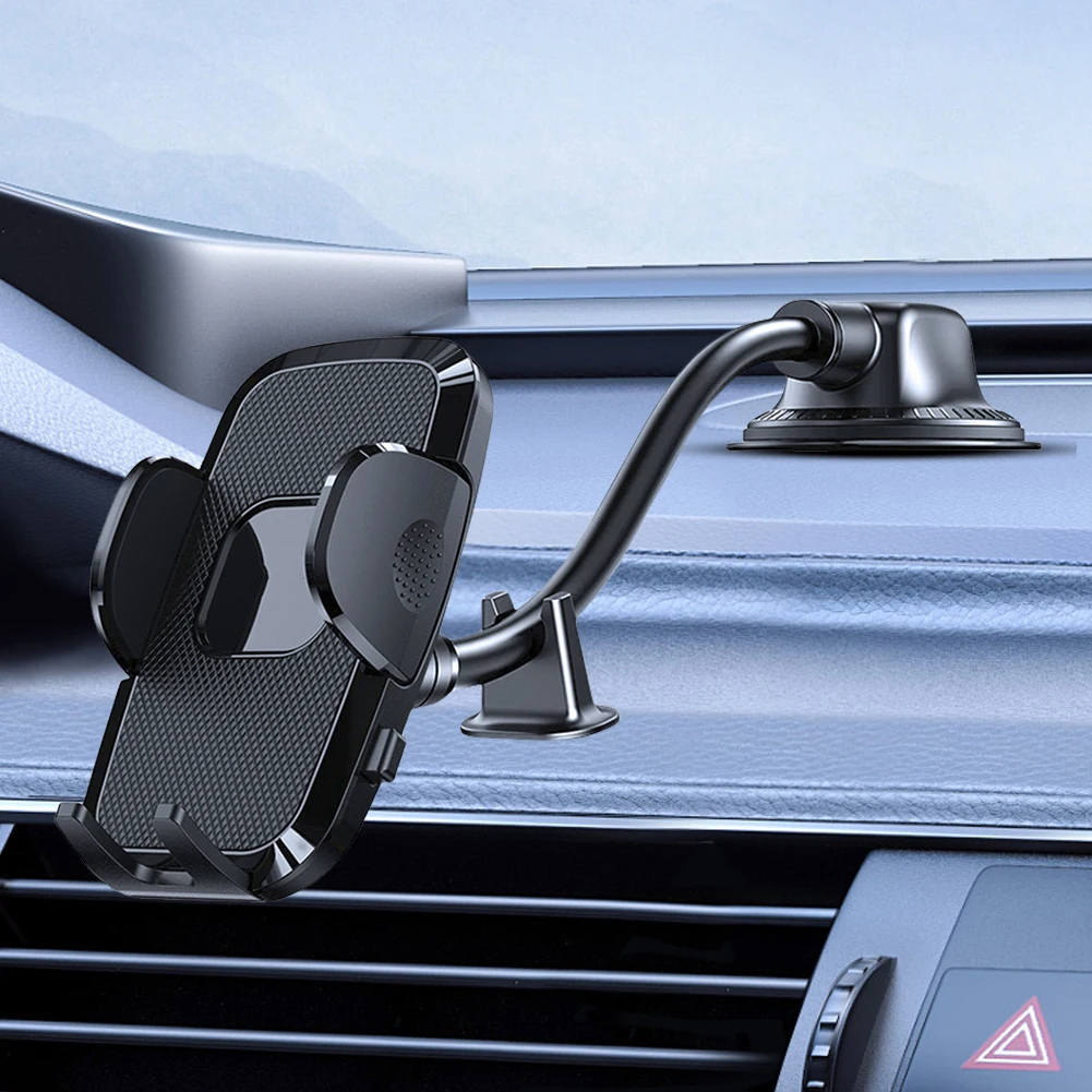 

Car Phone Holder Mount Stand Sucker 360 Rotating Dashboard & Windscreen Phone Holder Telescopic for 5-9CM Width Phones Navigator