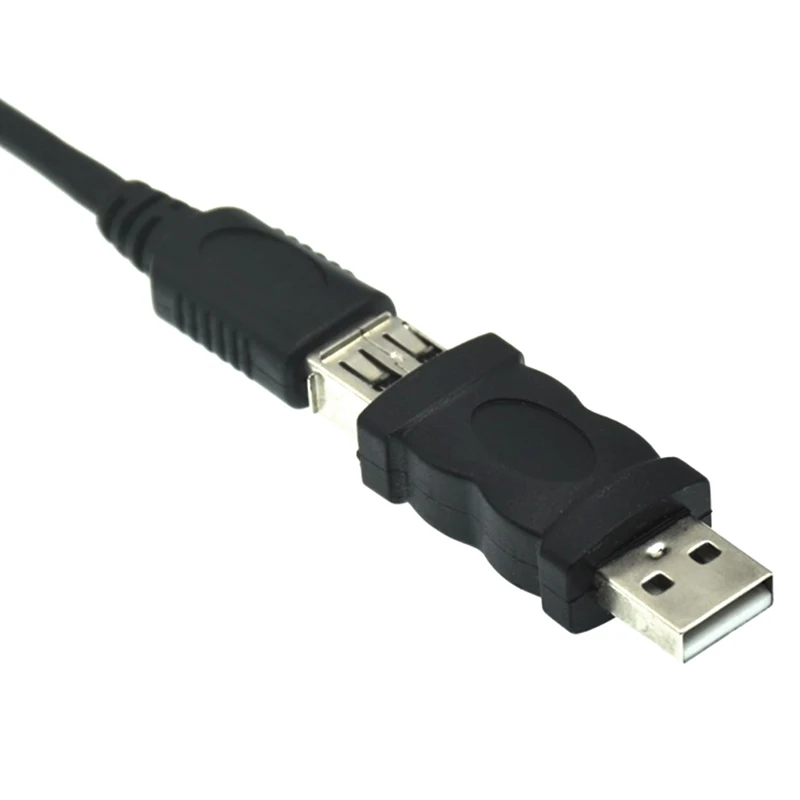 Firewire IEEE 1394 6-pinowy żeński adapter żeński na USB 2.0 typu A męski Adapter kamery Telefony komórkowe Odtwarzacz MP3 PDA Czarny