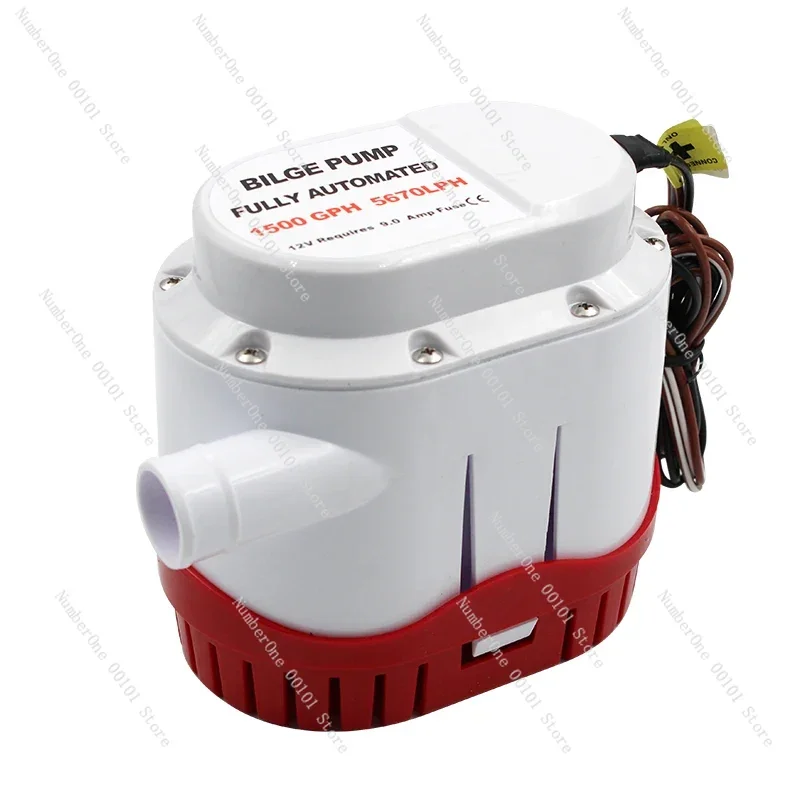 

12/24V Fully Automatic Bilge Pump Submersible With Float Switch 1500GPH For RV