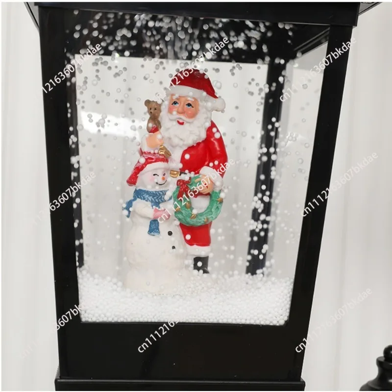Christmas Decorations Musical Snow Lights Holiday Ornaments Gifts Durable Festive Colorful For Shopping Malls Store Halls