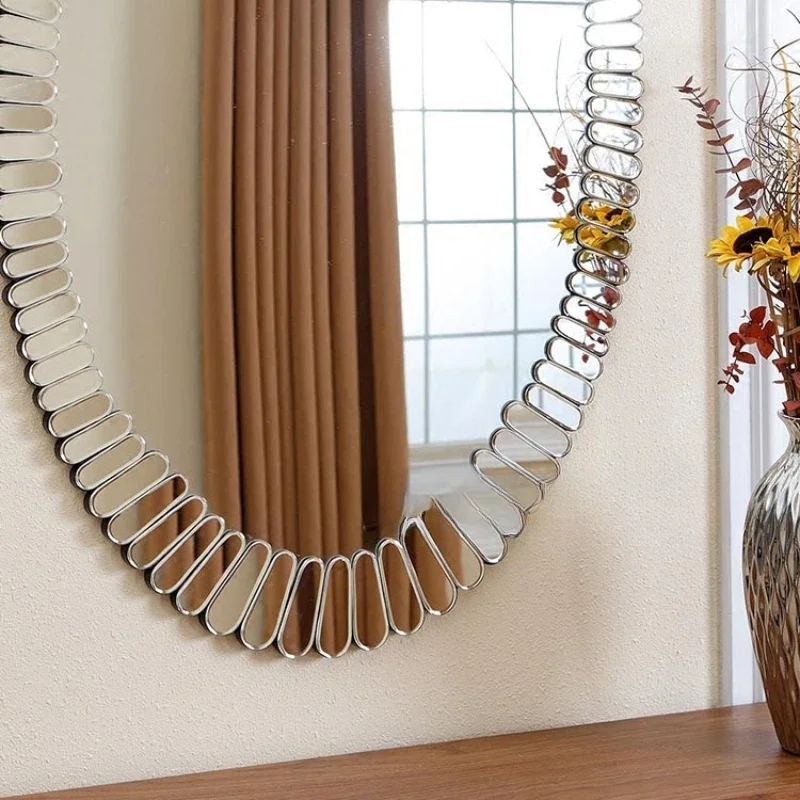 Adhesive Decorative Mirrors Vintage Hanging Aesthetic Decorative Mirrors Bath Round Espelho Spiegel Household Products MZ50DM