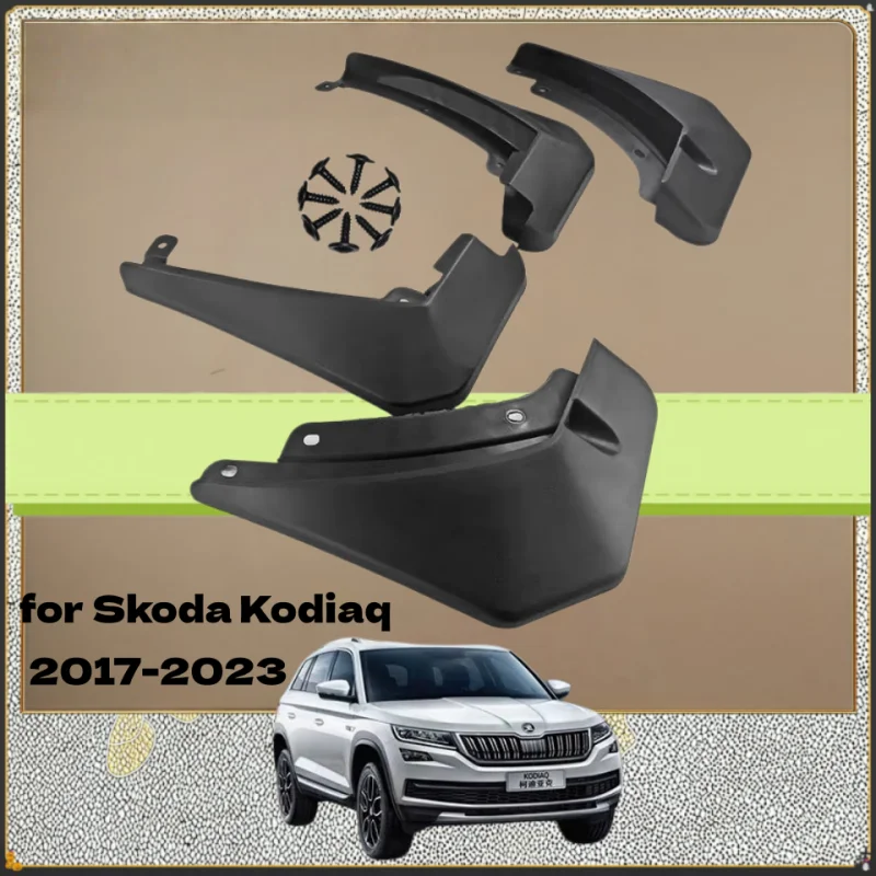 4x dla Skoda Kodiaq 2017 2018 2019 2020 2021 2022 2023 Błotniki Błotniki Błotniki Błotniki Błotniki Przednie Tylne Koło Akcesoria
