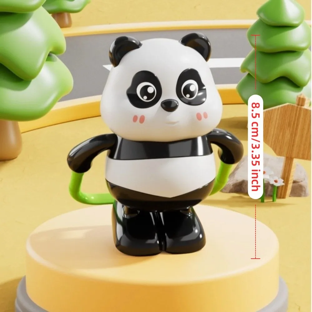Novità Skateboarding Azione Carica Giocattolo Corda per Saltare Azione Sport in Plastica Panda Ornamento Giocattolo Meccanico per Bambini