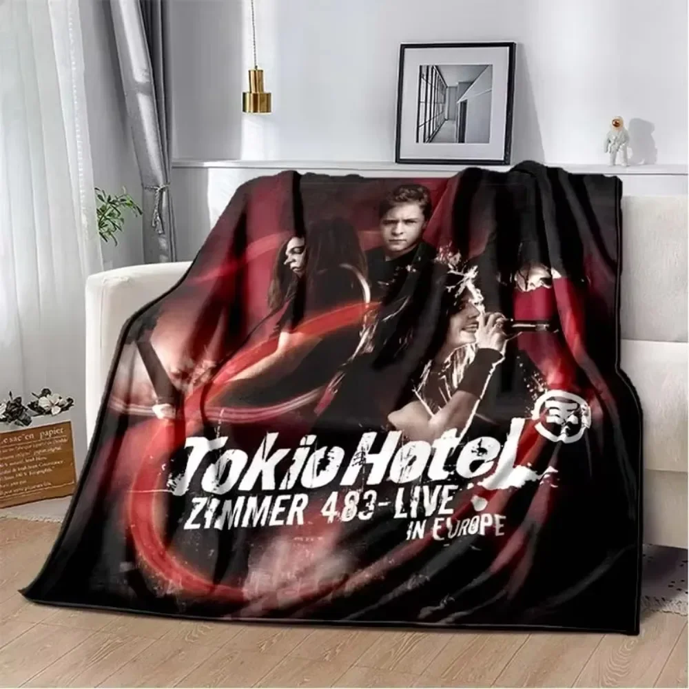 Fashionable Art Print Tokio Hotel Throws Blanket Home Living Room Sofa Sleeping Blanket Bedding Supplies Warm Cover Blanket Gift