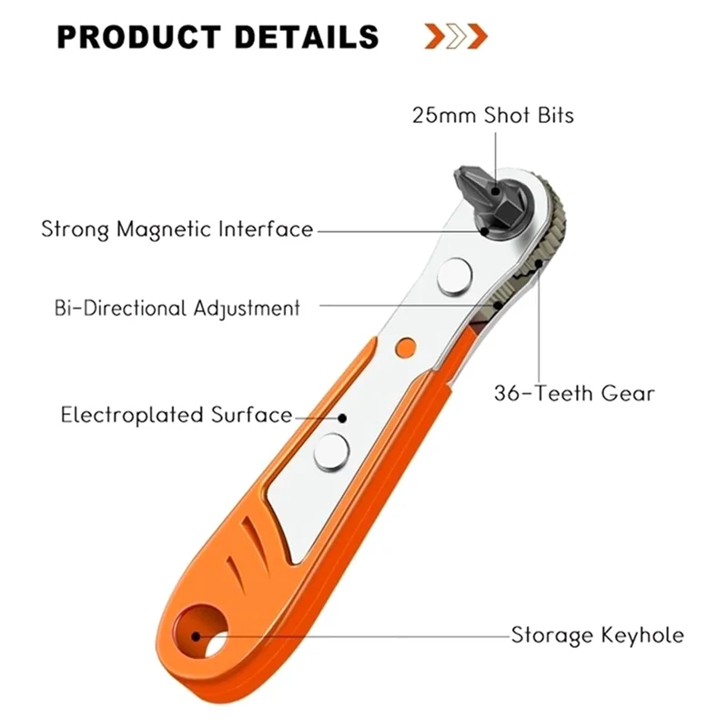 

N11R Two-Way Ratchet Screwdriver Combination Kit With 33 Screwdriver Head Right-Angle Corner Wrench Screwdriver Head Set Accesso