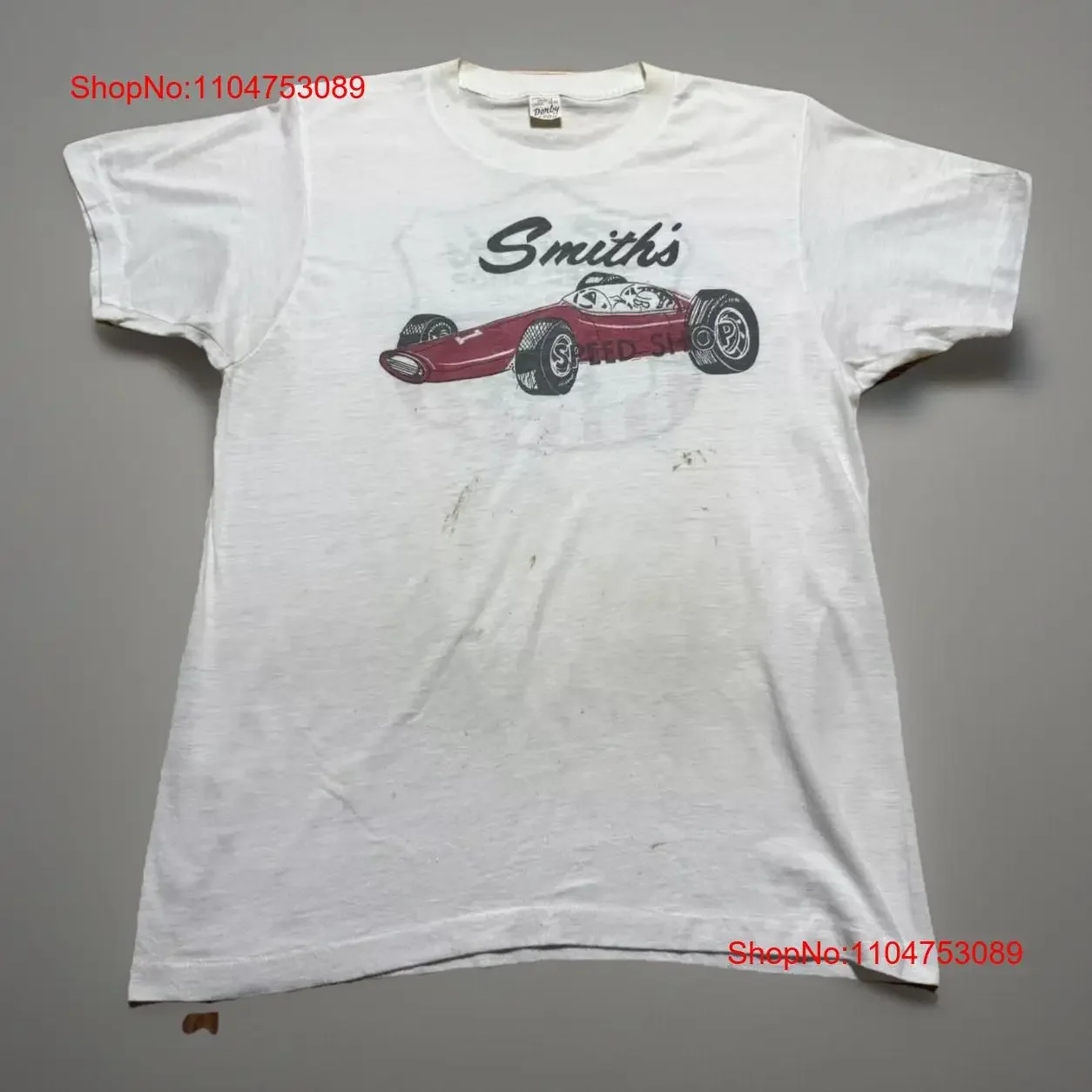 Винтажная футболка 60-х 70-х годов Smiths на заказ с балансировкой двигателя Hot Rod Speed Racer, большая винтажная мытая универсальная мягкая дышащая футболка