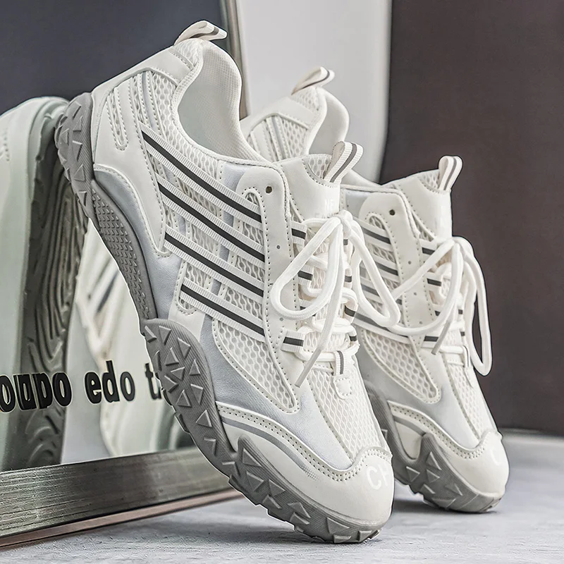 

New Summer Men's Breathable Mesh Lightweight Outdoor Sports Non‑Slip Slip‑On Trendy Fashion Casual Shoes for Men