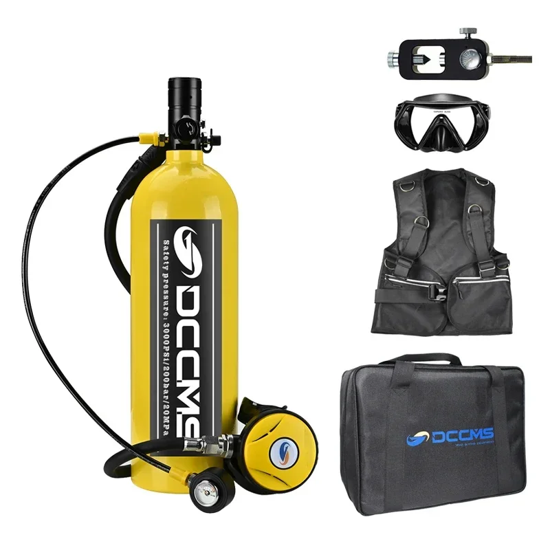 Diving Breathing Underwater Kit Diving Harpoon Portable Air Tank Diving Tank Bottled Water Sport Trimix Lung Tank 2.0L